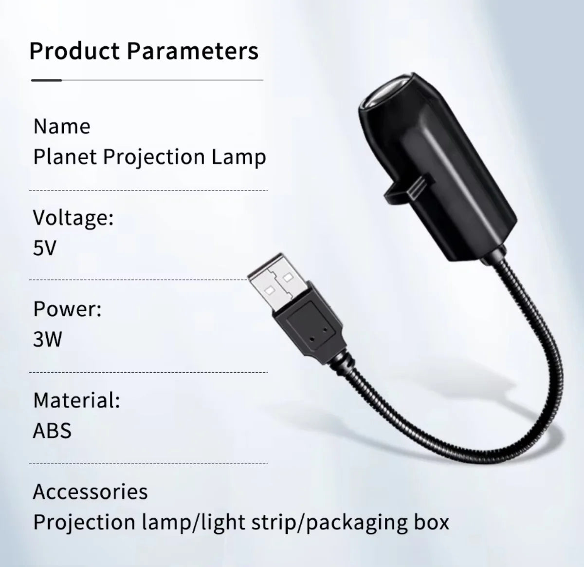 Galaxy Planet Projector Night Light USB Plug And Play HD Star Projector Space Ambient Lighting for Room Ceiling Decor Wall Lamp