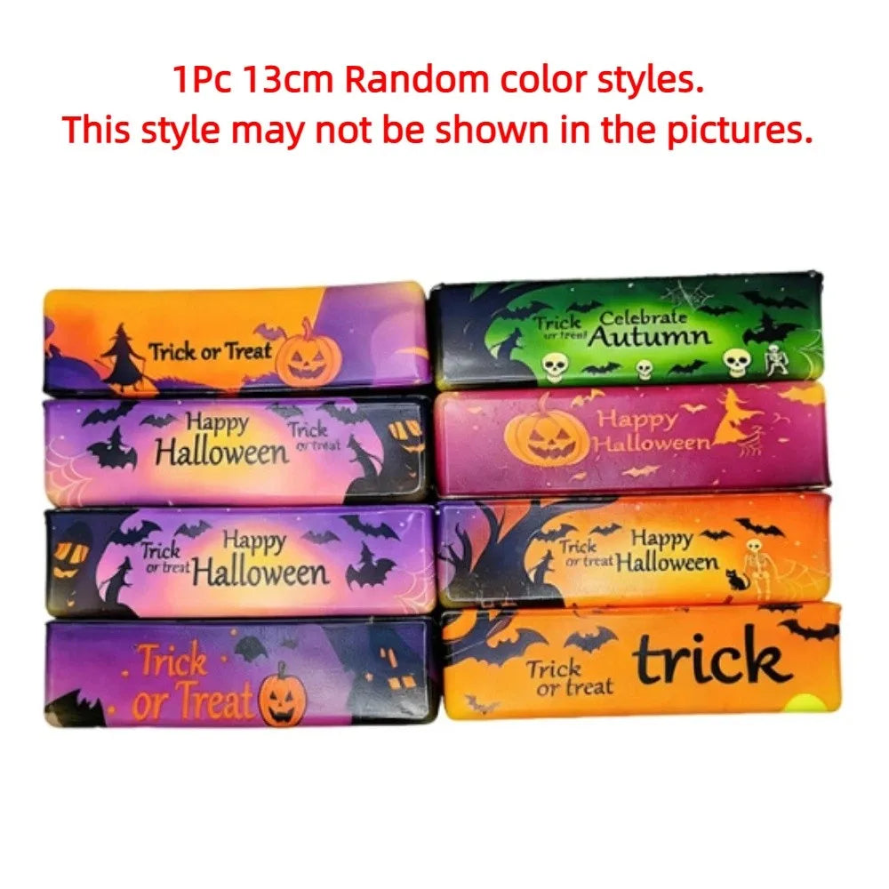 Colorful Halloween Squishy Toy Creative Kneading Butter Stick Squeezing Toy Funny Elastic Slow Rebound Butter Stick