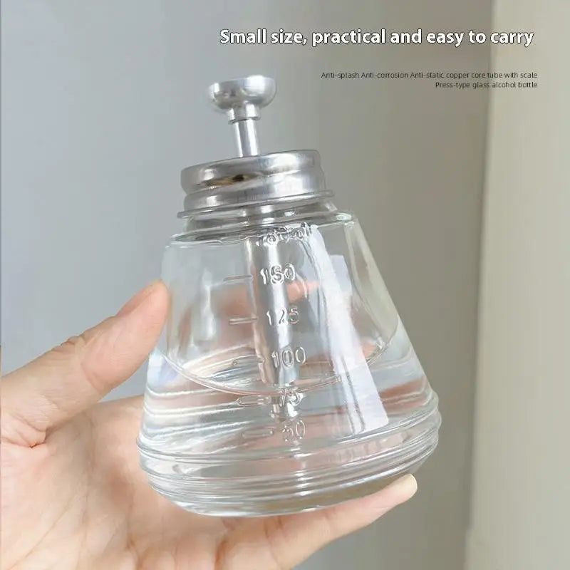 Nail Storage Refillable Glass Bottles Empty Liquid Press Pump Dispenser Nail Art Polish Remover Cleaner Makeup Manicure Tools