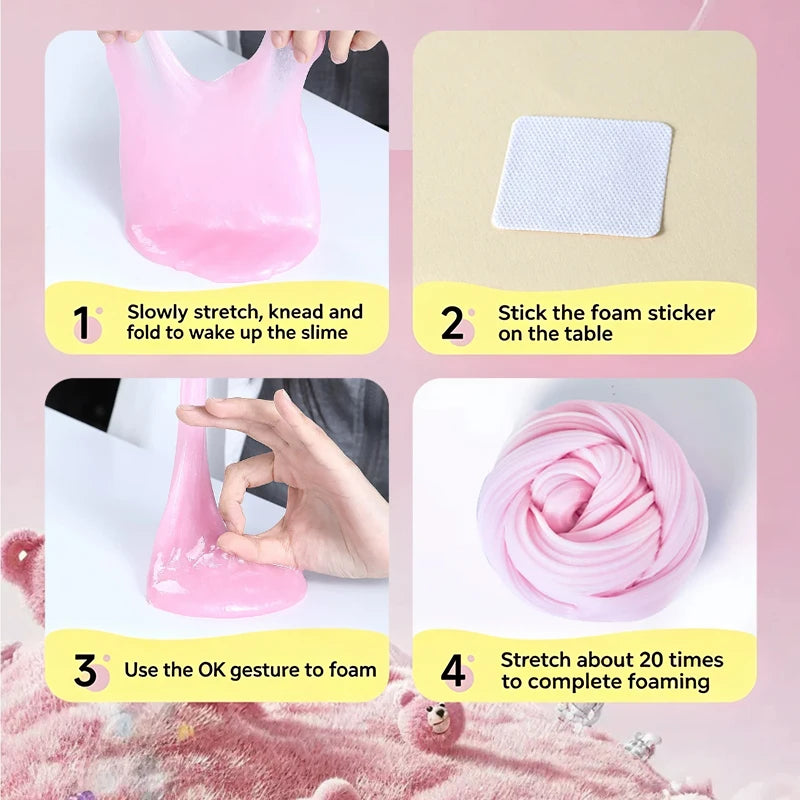 Squishy Slime Soft DIY Crystal Slime Squeeze Toy Stress Relief Slow Rising Sensory Fidget Toys Relaxing Slime Gifts 슬라임