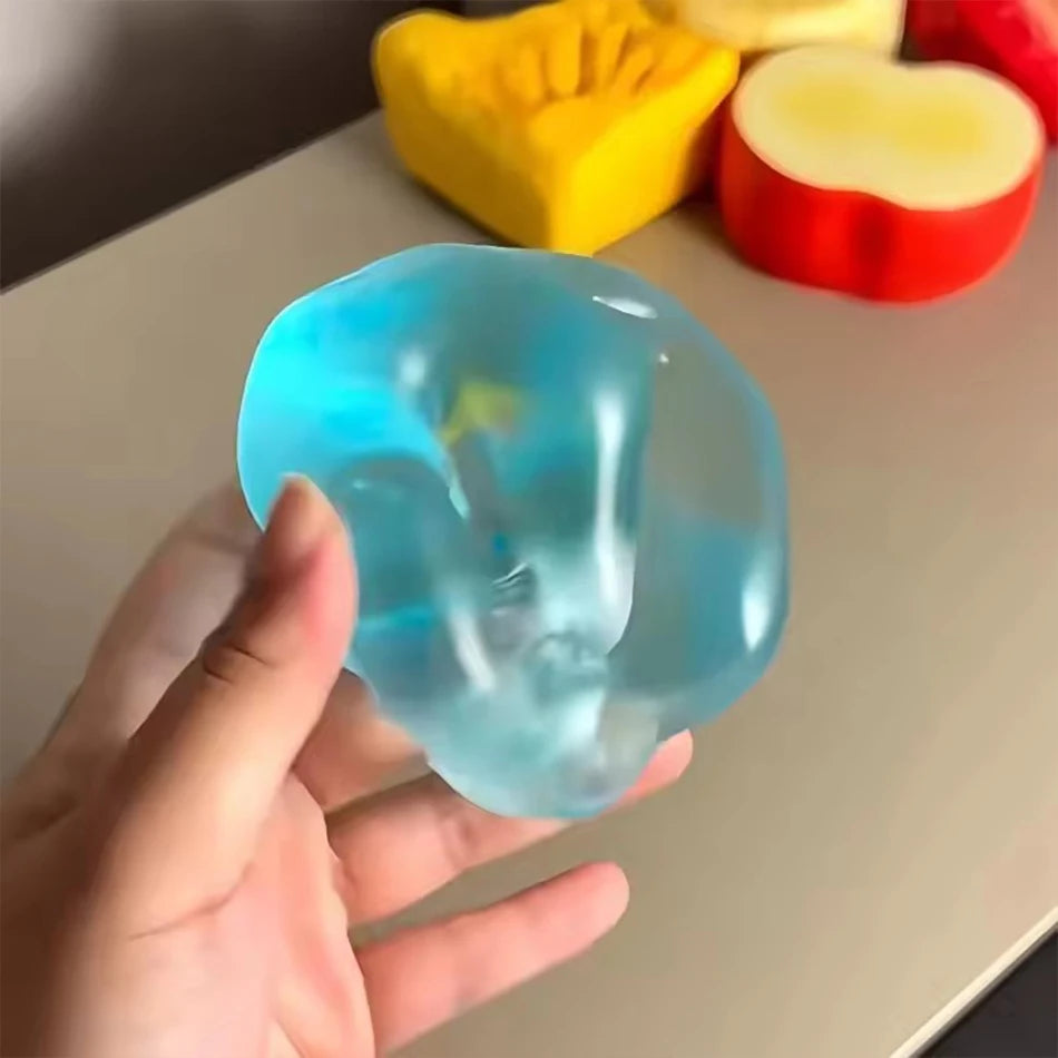 2026 Blue strawberry Maltose Squishy Toys Anti Stress Fidgets Soft Simulated Transparent Maltose Slow-rebound Decompression Toy
