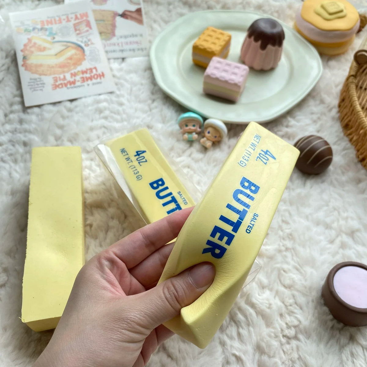 Strawberry Cheese Stick Slow Rising Squishy Toys ASMR Sensory Fidget Toys for Anti-Stress ADHD Squeeze Toy Gift for Kids &Adults
