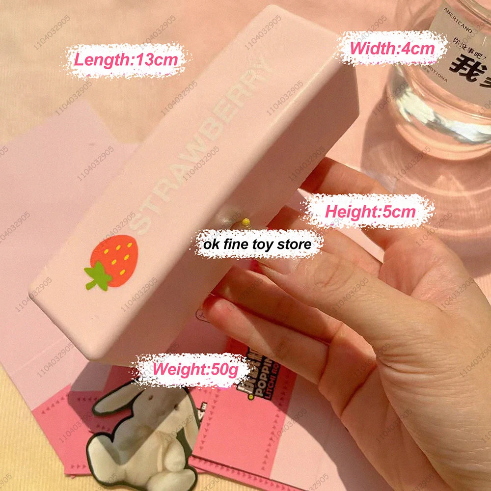 Strawberry Cheese Stick Slow Rising Squishy Toys ASMR Sensory Fidget Toys for Anti-Stress ADHD Squeeze Toy Gift for Kids &Adults