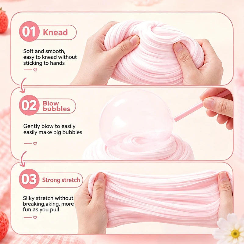 Squishy Slime Soft DIY Crystal Slime Squeeze Toy Stress Relief Slow Rising Sensory Fidget Toys Relaxing Slime Gifts 슬라임