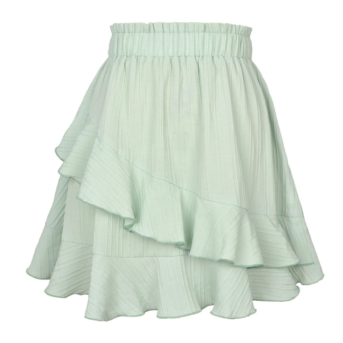 Women'S Skirt Fashion Women'S Ruffle Skirt High Waist Irregular Solid Color Short Skirt Women'S Fashionable Solid Color Skirt