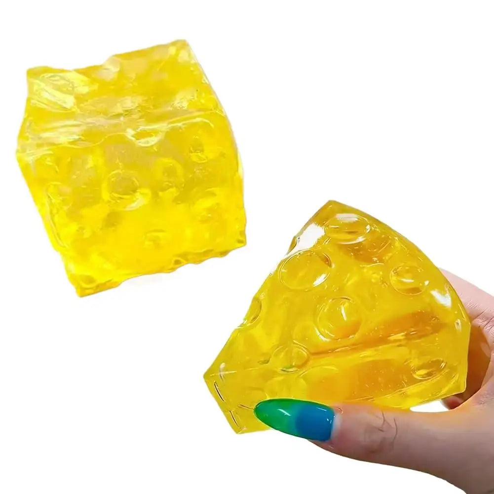 Squishy Toys-Honey Square Super Soft Mochi Cheese Squeeze Toy Funny Cheese Anti-stress Sensory Fidgets Toys for Adults Kid Gifts