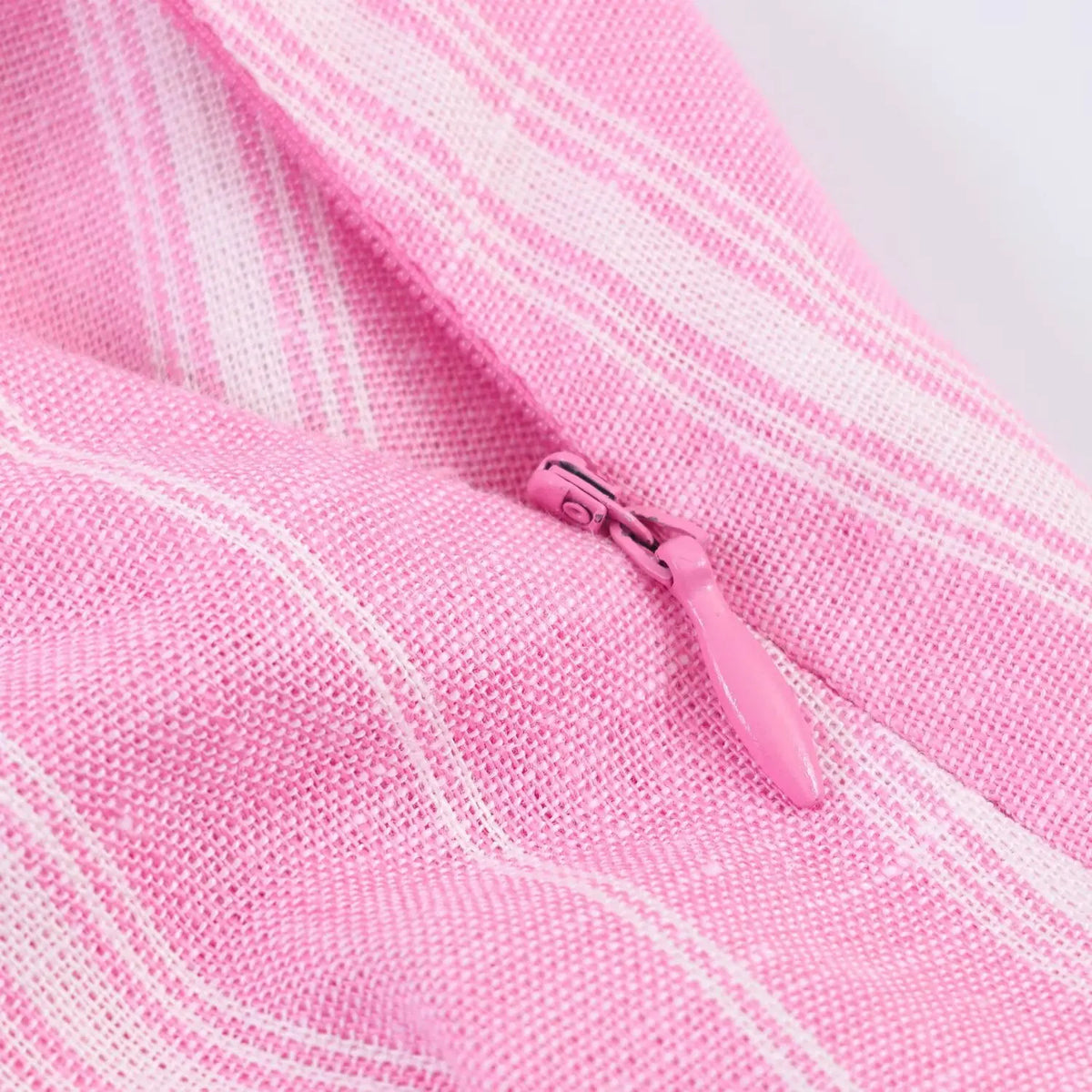 Women's Fashion Skirt Set 2 Piece Set Pink Oversize Long Sleeve Striped Shirt & Zipper Splicing Pleated Midi Skirt Female Outfit