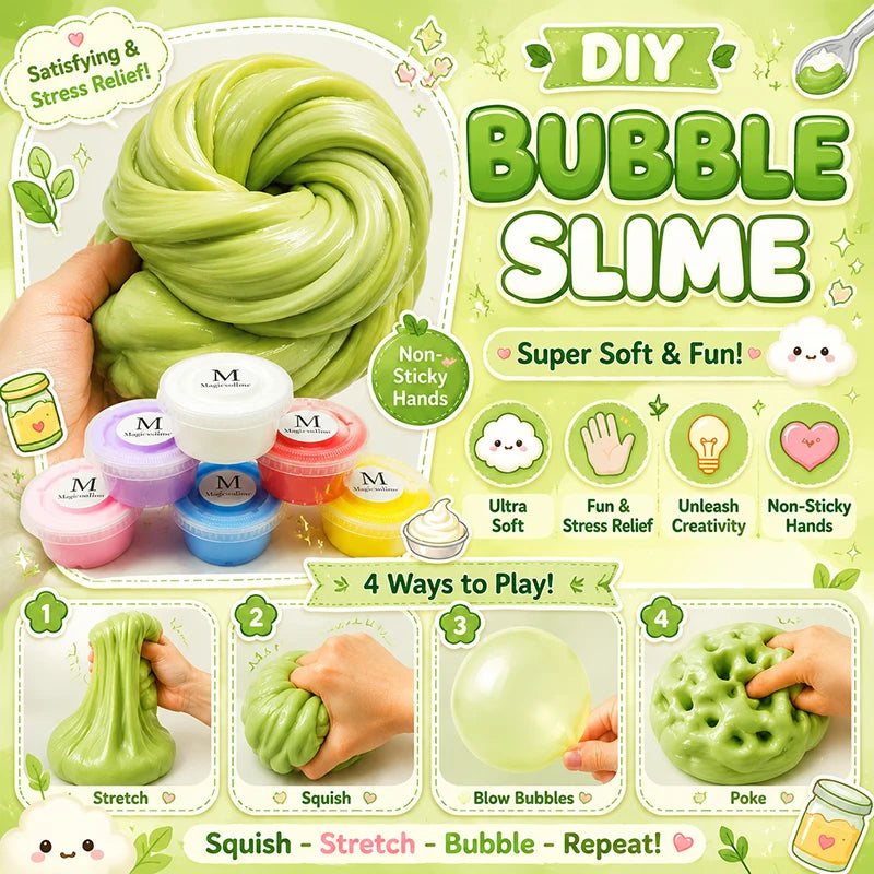 Squishy Slime Soft DIY Crystal Slime Squeeze Toy Stress Relief Slow Rising Sensory Fidget Toys Relaxing Slime Gifts 슬라임