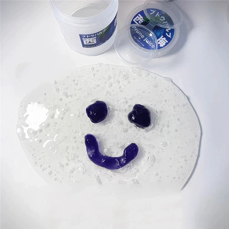 Slime 300ml Fruit Juice Scented Clear Water Slime Crystal Mud Jelly Decompression Kneading Soft Relaxed Pinch Relieve Pressure