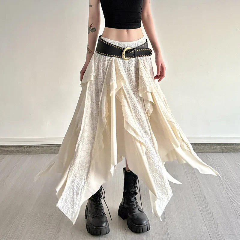 Women Irregular Skirt Doomsday Wasteland Design For Women 2026 Spring Summer Mid Skirts High Street Skirts