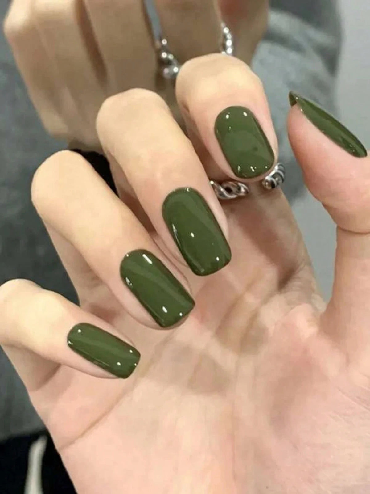ARTAUG 24PCS Press On Nails Medium White Square Press On Nails Sweet Press On Nails Korean Press On Nails