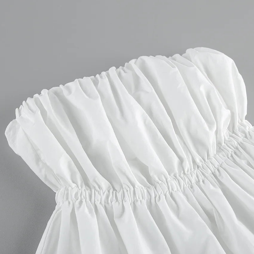 Women Blouses 2026 Spring Summer Sleeveless Strapless Woman Blouse Shirt Office Elegant Work Shirt Top Blusas Mujer De Moda