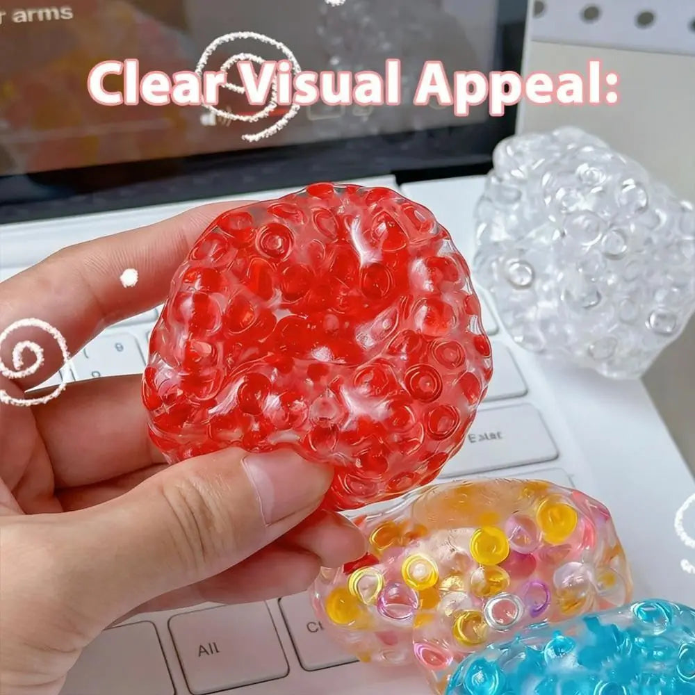 New Super Soft Squishy Balls Textured Moldable Sensory Fidget Toys Crunchy Memory Gel Fidget Toys Stress Relief