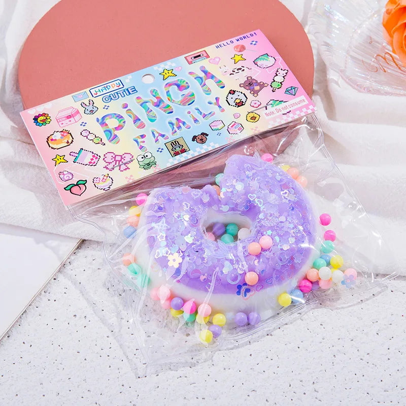 Taba Squishy Cake Doughnut Stress Relief Toy Sensory Fidget Toys for Adults Slow Rebound Anxiety Relaxation Squeeze Toys