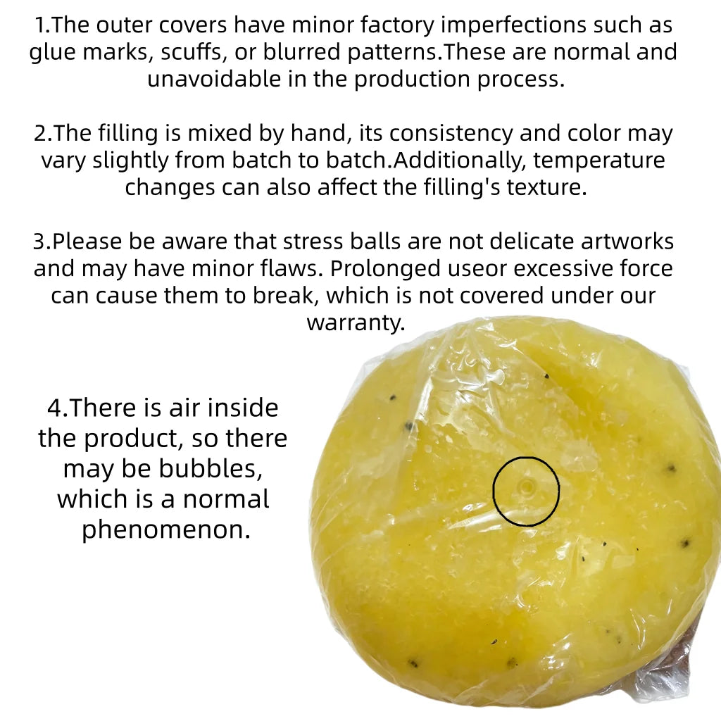 Squishy Realistic Mashed Potato Stress Relief Ball Textured Crinkle Sound Stress Relief Squeeze Toys Sensory Fidget Toys Adults