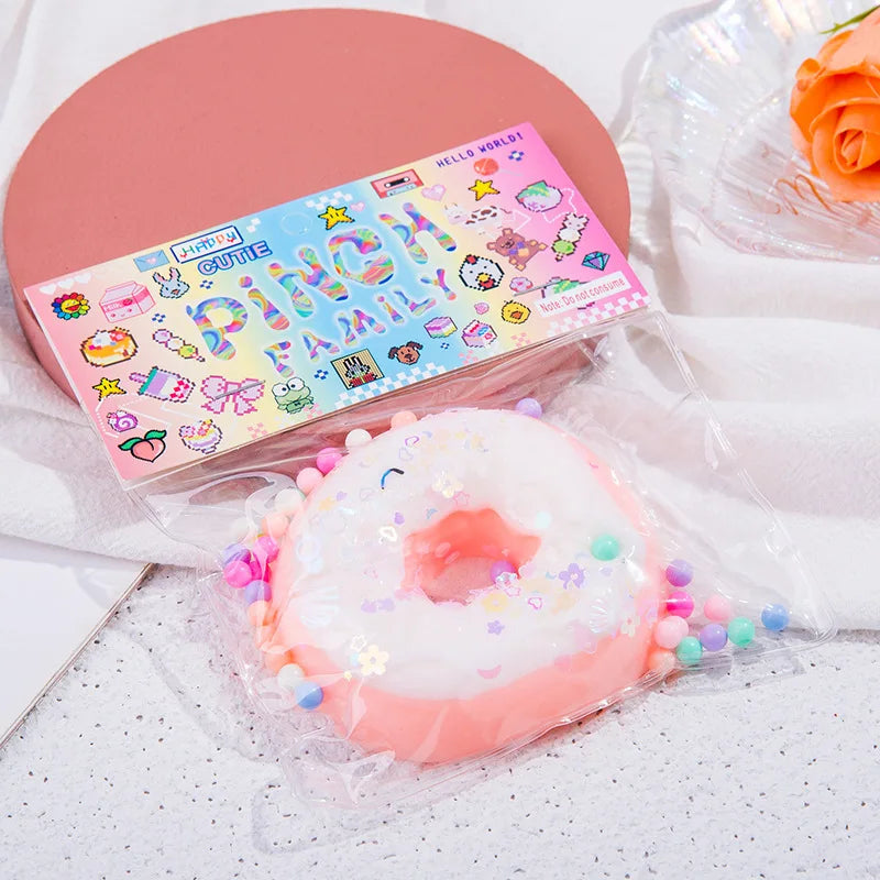 Taba Squishy Cake Doughnut Stress Relief Toy Sensory Fidget Toys for Adults Slow Rebound Anxiety Relaxation Squeeze Toys