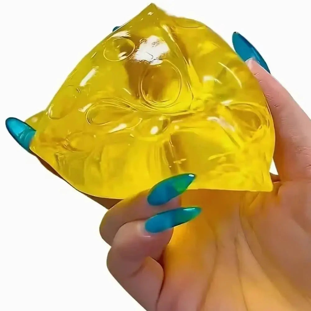 Squishy Toys-Honey Square Super Soft Mochi Cheese Squeeze Toy Funny Cheese Anti-stress Sensory Fidgets Toys for Adults Kid Gifts