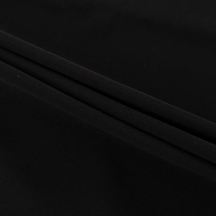 Black Skirt 2025 Summer Design Split Satin Women's Long Skirt